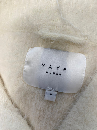 Fabulous Yaya Faux fur jacket UK M Cream fluffy SH493