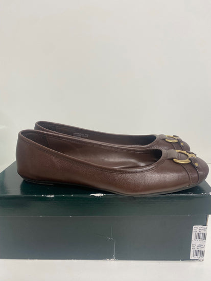 Fabulous Lauren Ralph Lauren Abigale Ballet Flats Uk7 Brown SH493