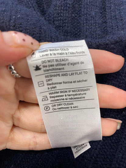 Fabulous Vince Knitted vest UK M Navy wool cashmere SH493