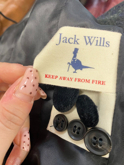 Fabulous Jack Wills Blazer UK 8 Navy checked SH493