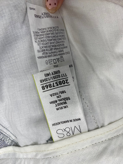 Fabulous Marks & Spencer chino Shorts W40" Grey check SH493