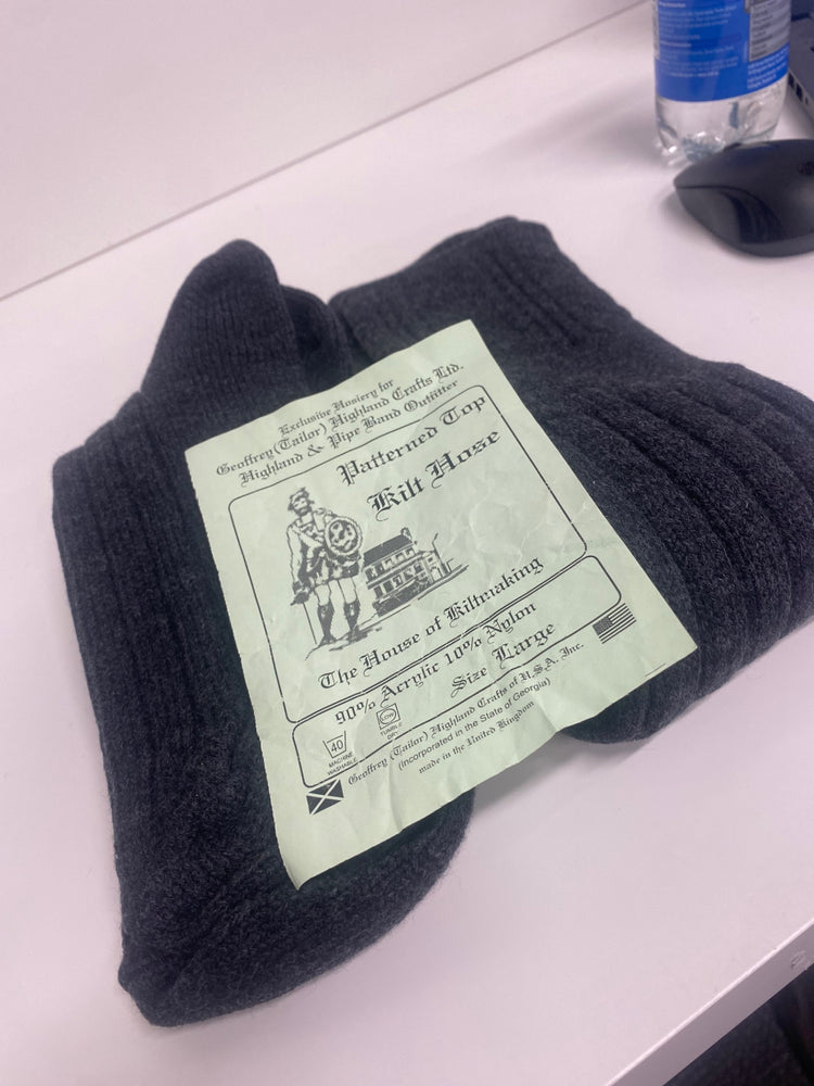 Fabulous Geoffrey (Tailor) Highland Crafts Ltd. Kilt Socks One Size Dark Gray SH493