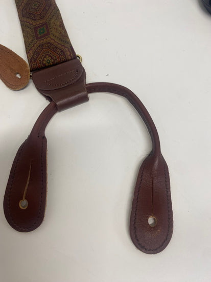 Fabulous Traditonal paisley Polo by Ralph Lauren Braces One Size Brown ST493