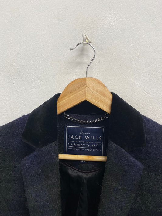 Fabulous Jack Wills Blazer UK 8 Navy checked SH493