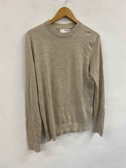Fabulous Selected Femme Merino blend Sweater UkM Beige Oatmeal SH493
