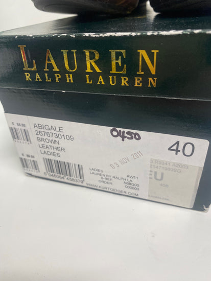 Fabulous Lauren Ralph Lauren Abigale Ballet Flats Uk7 Brown SH493