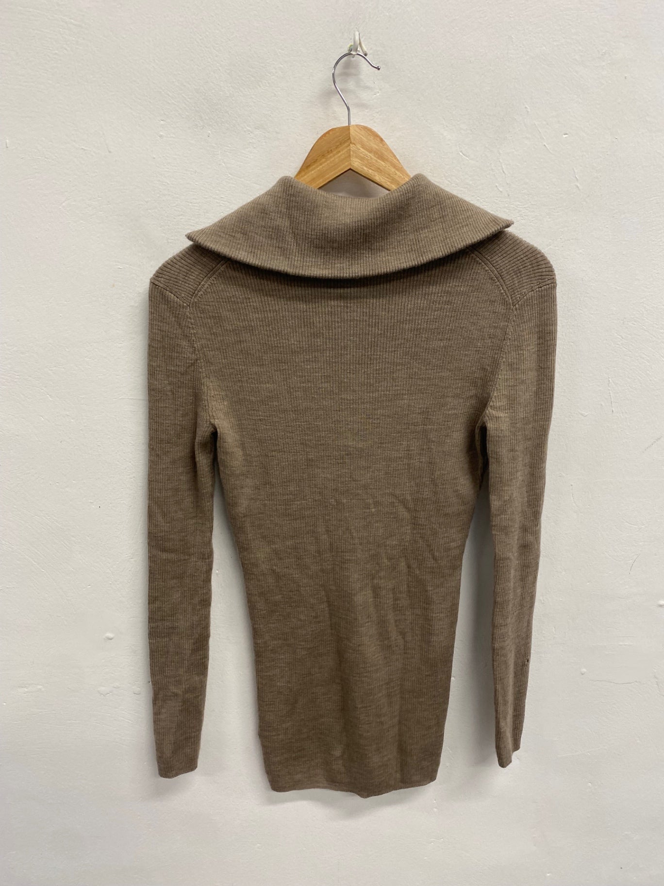 Fabulous Arket Longline jumper UK 8 Beige 100% wool SH493