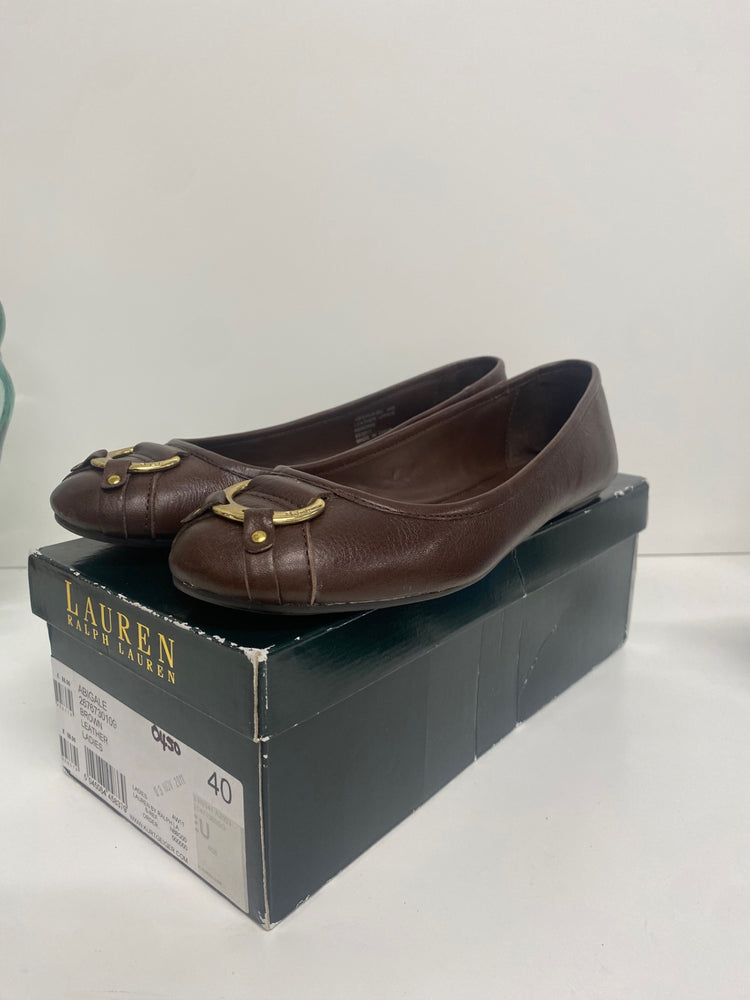 Fabulous Lauren Ralph Lauren Abigale Ballet Flats Uk7 Brown SH493