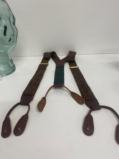 Fabulous Traditonal paisley Polo by Ralph Lauren Braces One Size Brown ST493