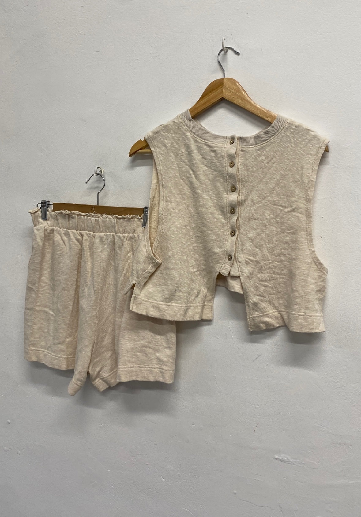 Fabulous Free people Two-piece set UK S Beige beach #8 SH493