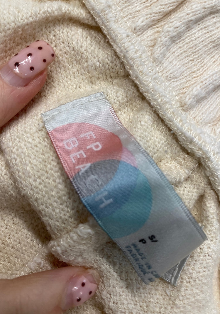 Fabulous Free people Two-piece set UK S Beige beach #8 SH493