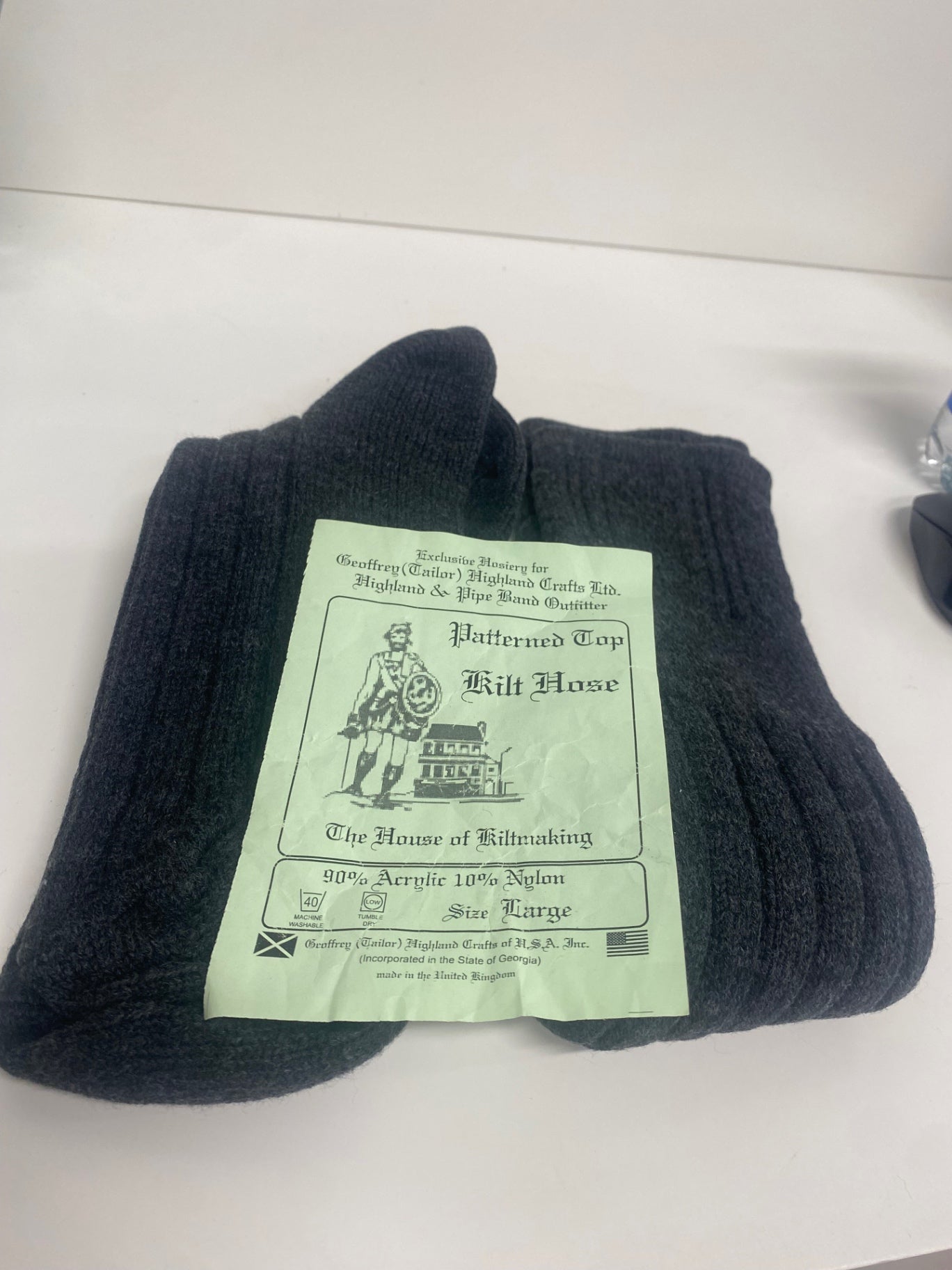 Fabulous Geoffrey (Tailor) Highland Crafts Ltd. Kilt Socks One Size Dark Gray SH493