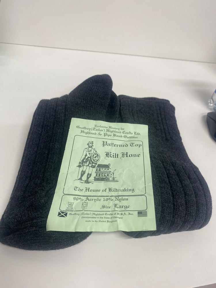 Fabulous Geoffrey (Tailor) Highland Crafts Ltd. Kilt Socks One Size Dark Gray SH493