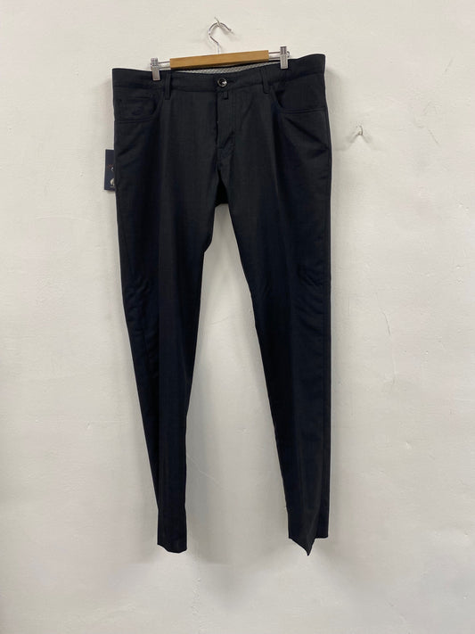 Fabulous Jacob Cohen pure wool Trousers W40" Dark Grey SH493