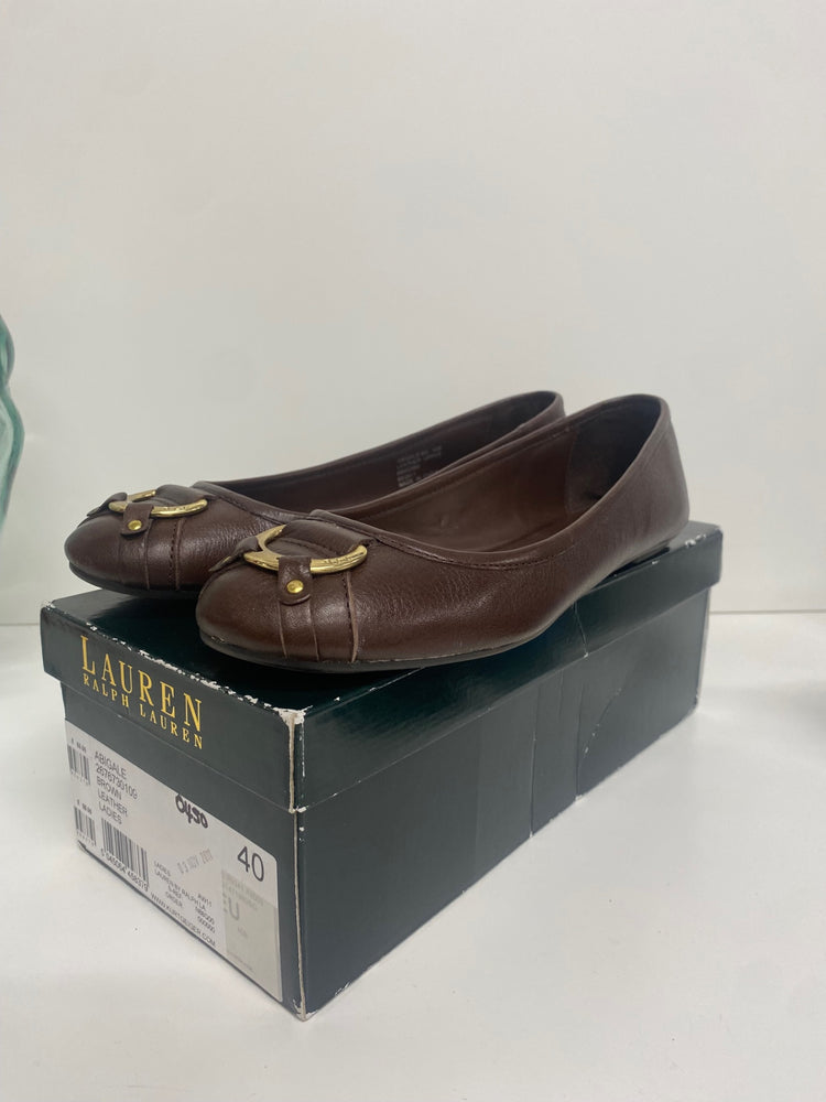 Fabulous Lauren Ralph Lauren Abigale Ballet Flats Uk7 Brown SH493