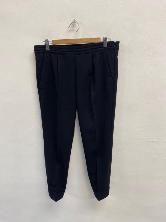 Fabulous Max Mara Formal Cropped trousers UK 12 Black SH493