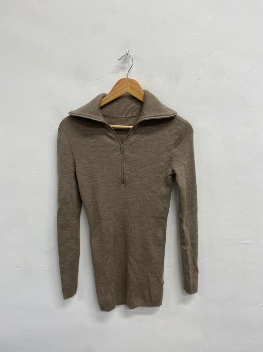 Fabulous Arket Longline jumper UK 8 Beige 100% wool SH493