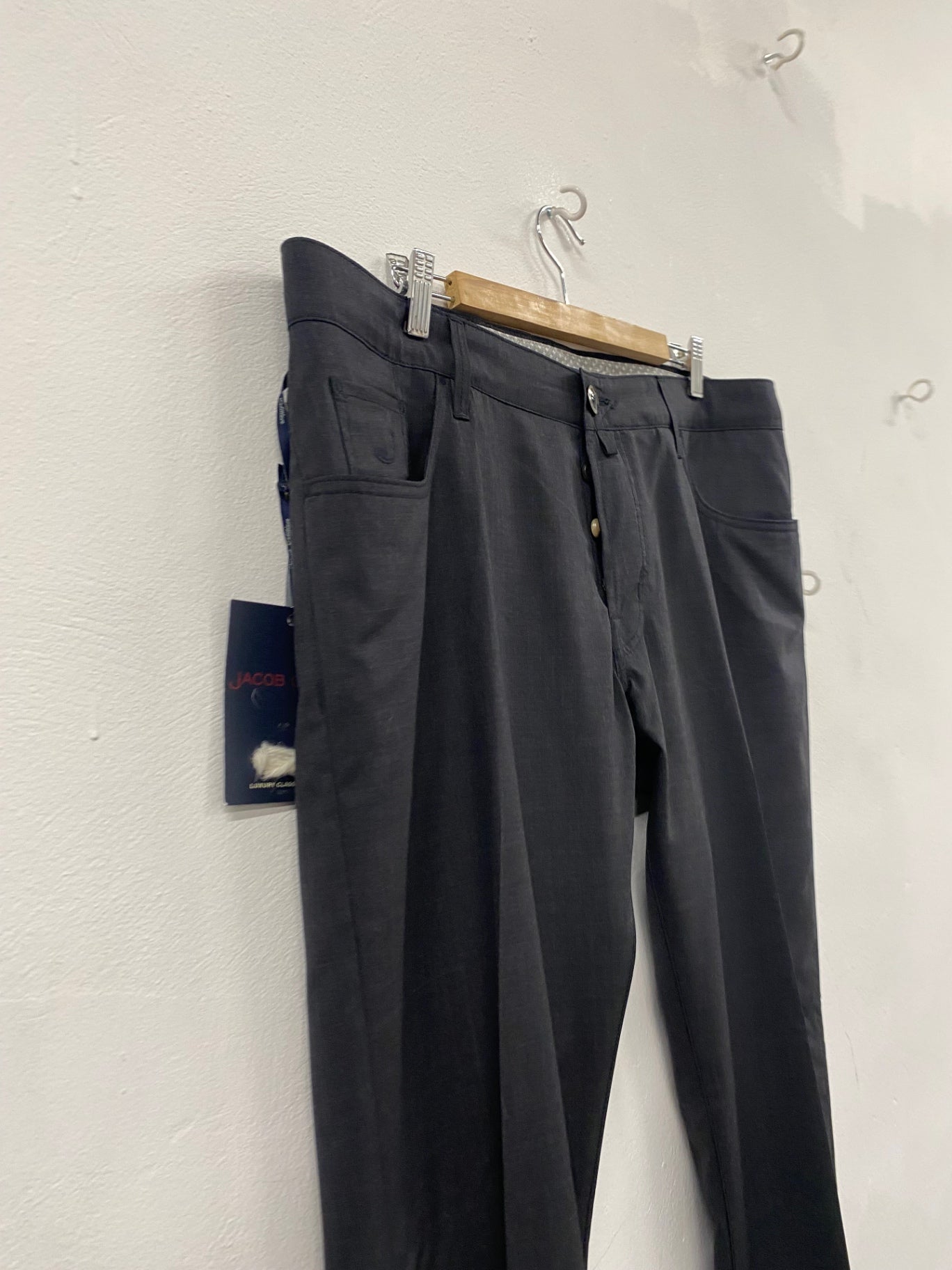 Fabulous Jacob Cohen pure wool Trousers W40" Dark Grey SH493
