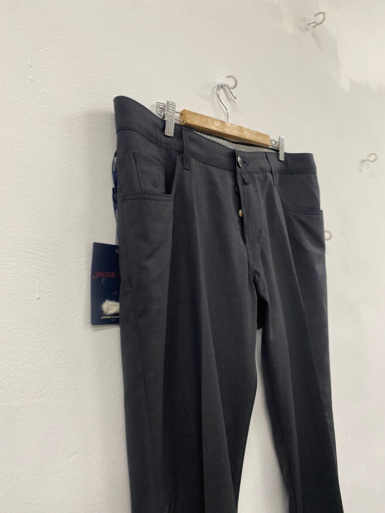 Fabulous Jacob Cohen pure wool Trousers W40" Dark Grey SH493