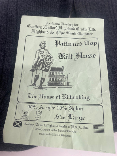 Fabulous Geoffrey (Tailor) Highland Crafts Ltd. Kilt Socks One Size Dark Gray SH493