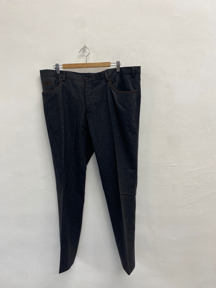 Fabulous Pal zileri concept wool Tailored trousers W42” Dark Grey SH493