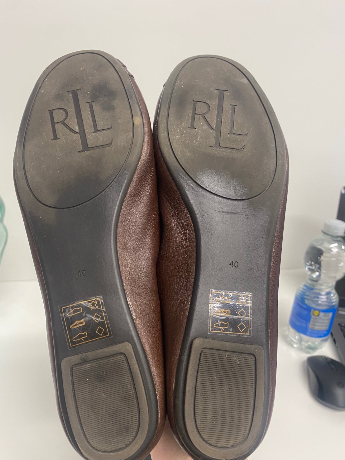 Fabulous Lauren Ralph Lauren Abigale Ballet Flats Uk7 Brown SH493