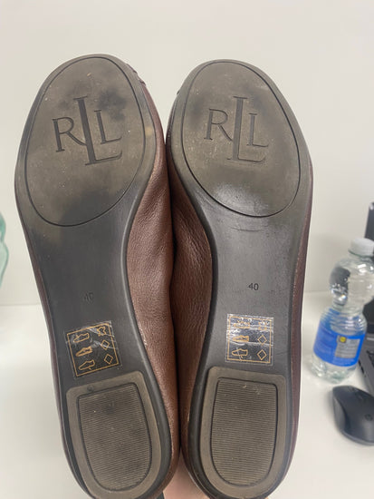 Fabulous Lauren Ralph Lauren Abigale Ballet Flats Uk7 Brown SH493