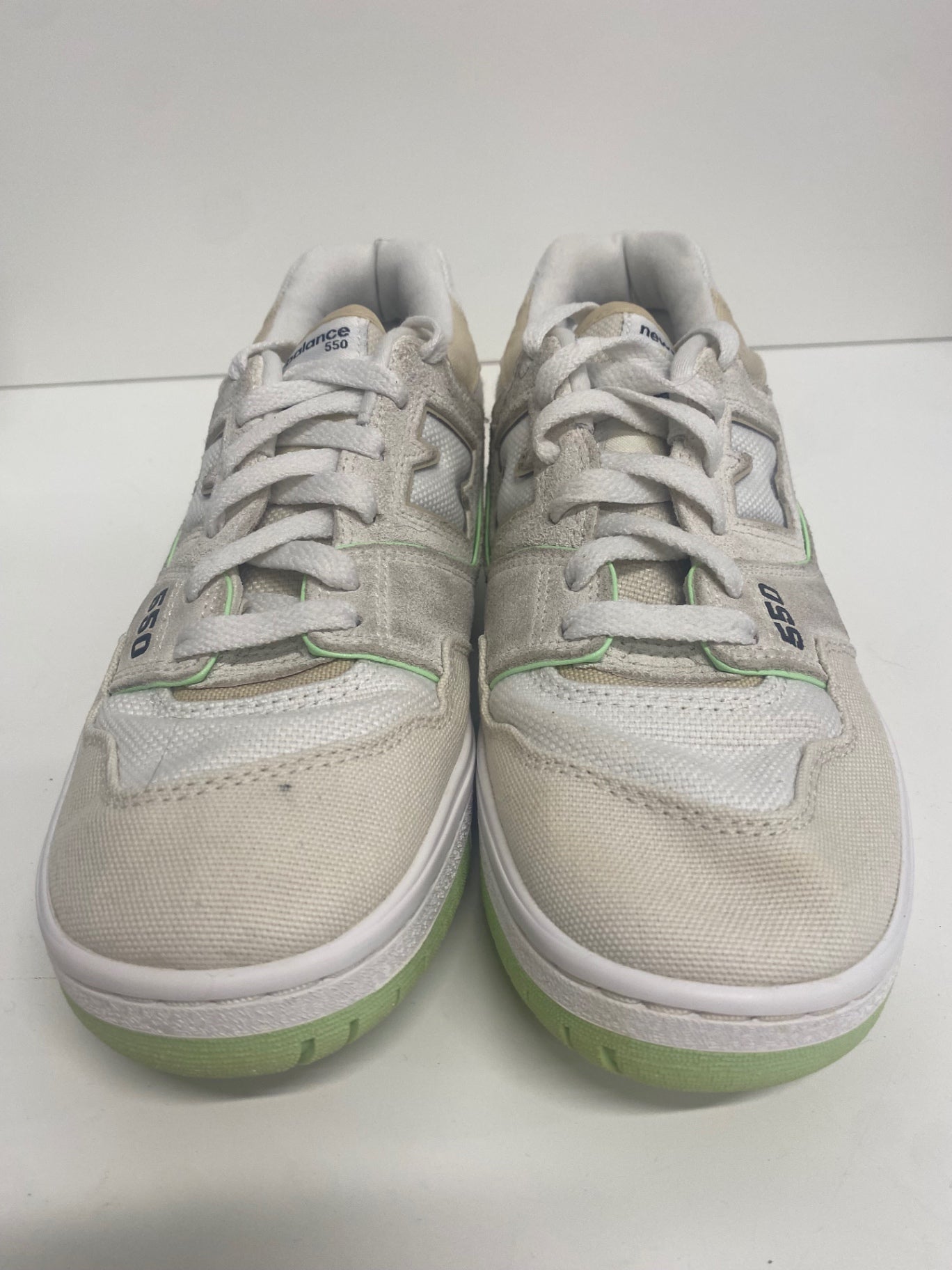 Fabulous New Balance 550 Turtledove Green Aura Sneakers UK6 White SH493