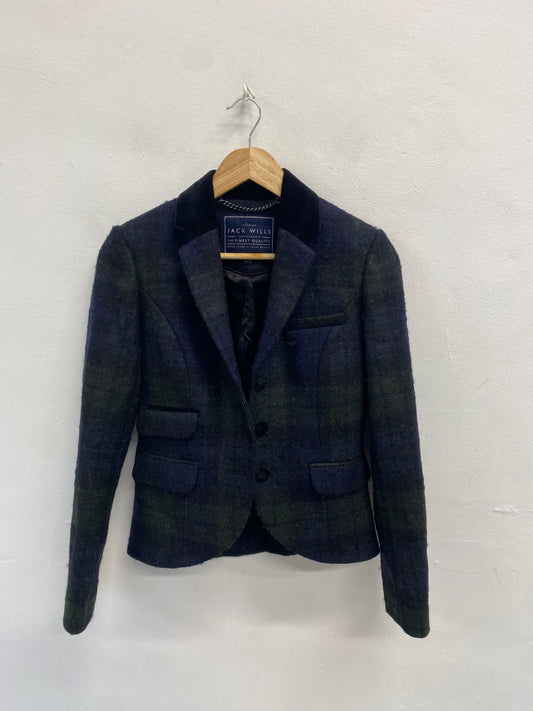 Fabulous Jack Wills Blazer UK 8 Navy checked SH493