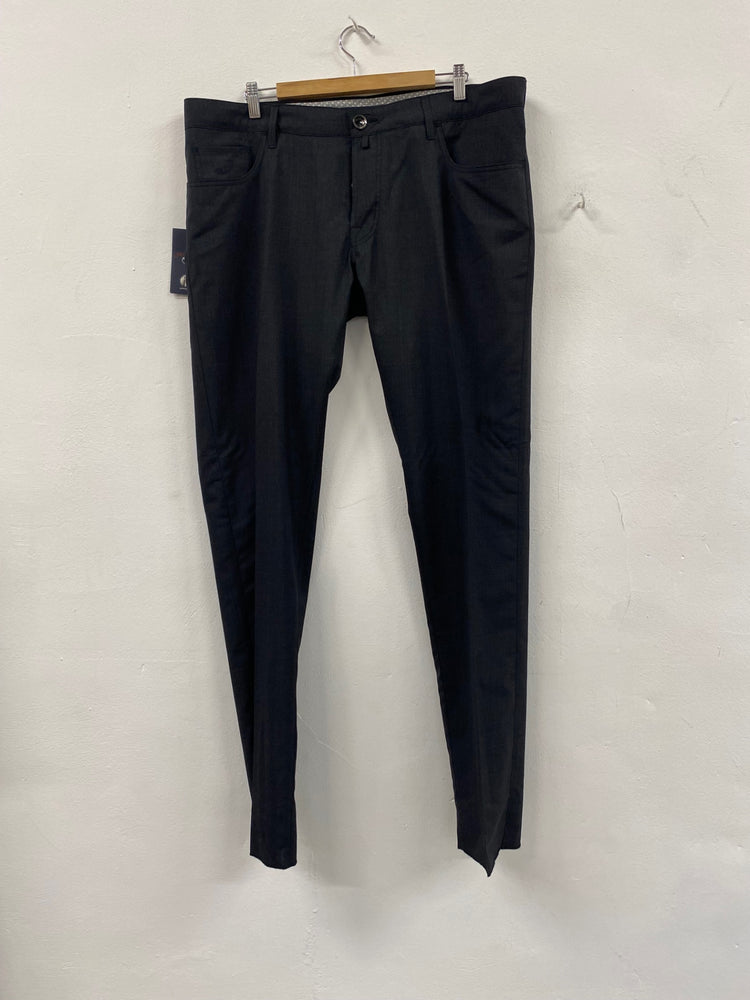 Fabulous Jacob Cohen pure wool Trousers W40" Dark Grey SH493