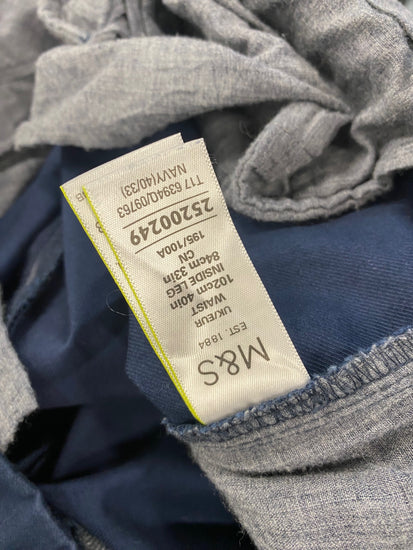 Fabulous Marks & Spencer chino Trousers W40" Navy SH493