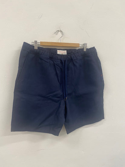 Fabulous Derek Rose linen Shorts UK XL Navy SH493