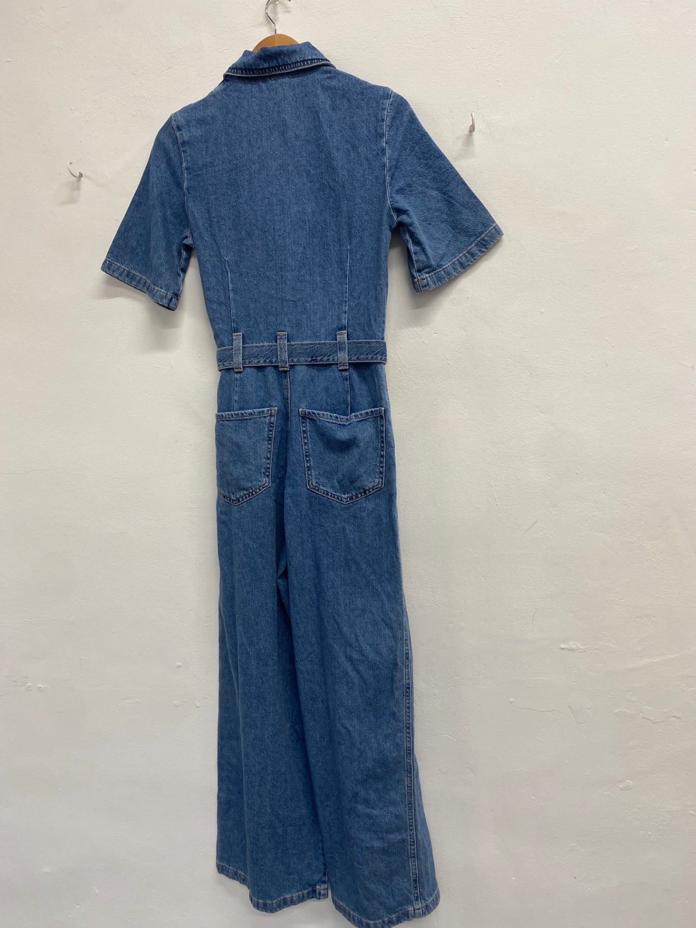 Fabulous Mango Jumpsuit UK S Blue denim boiler suit SH493