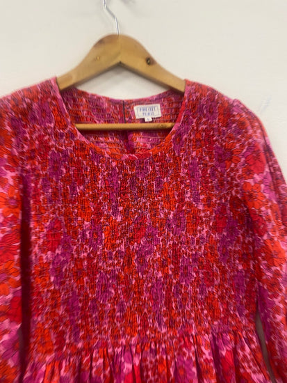 Fabulous Pink City Prints floral Dress UKS Red and Pink Boho chic SH493