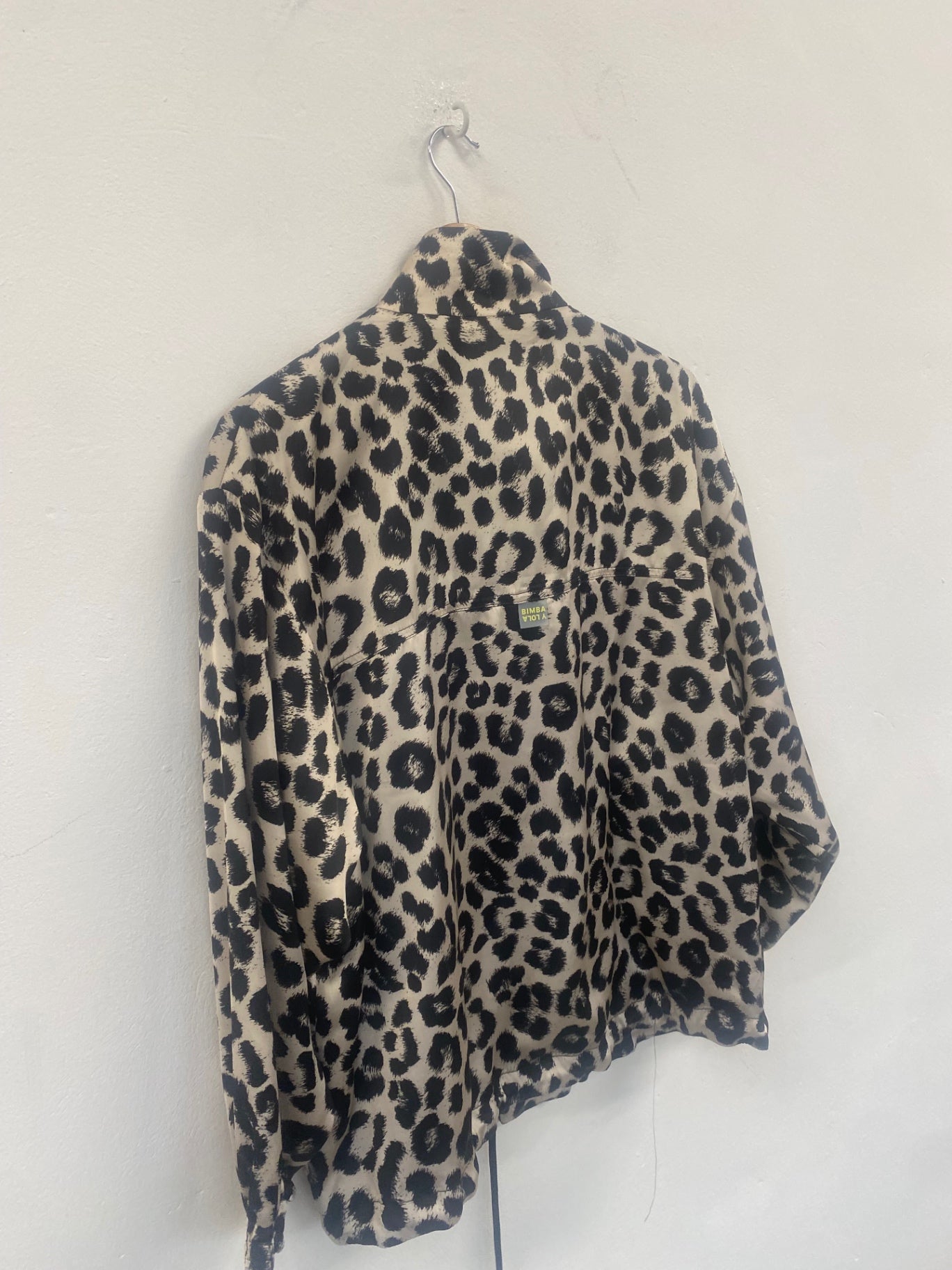 Fabulous BIMBA Y LOLA fun leopard activewear Jacket UKS Beige & black SH493