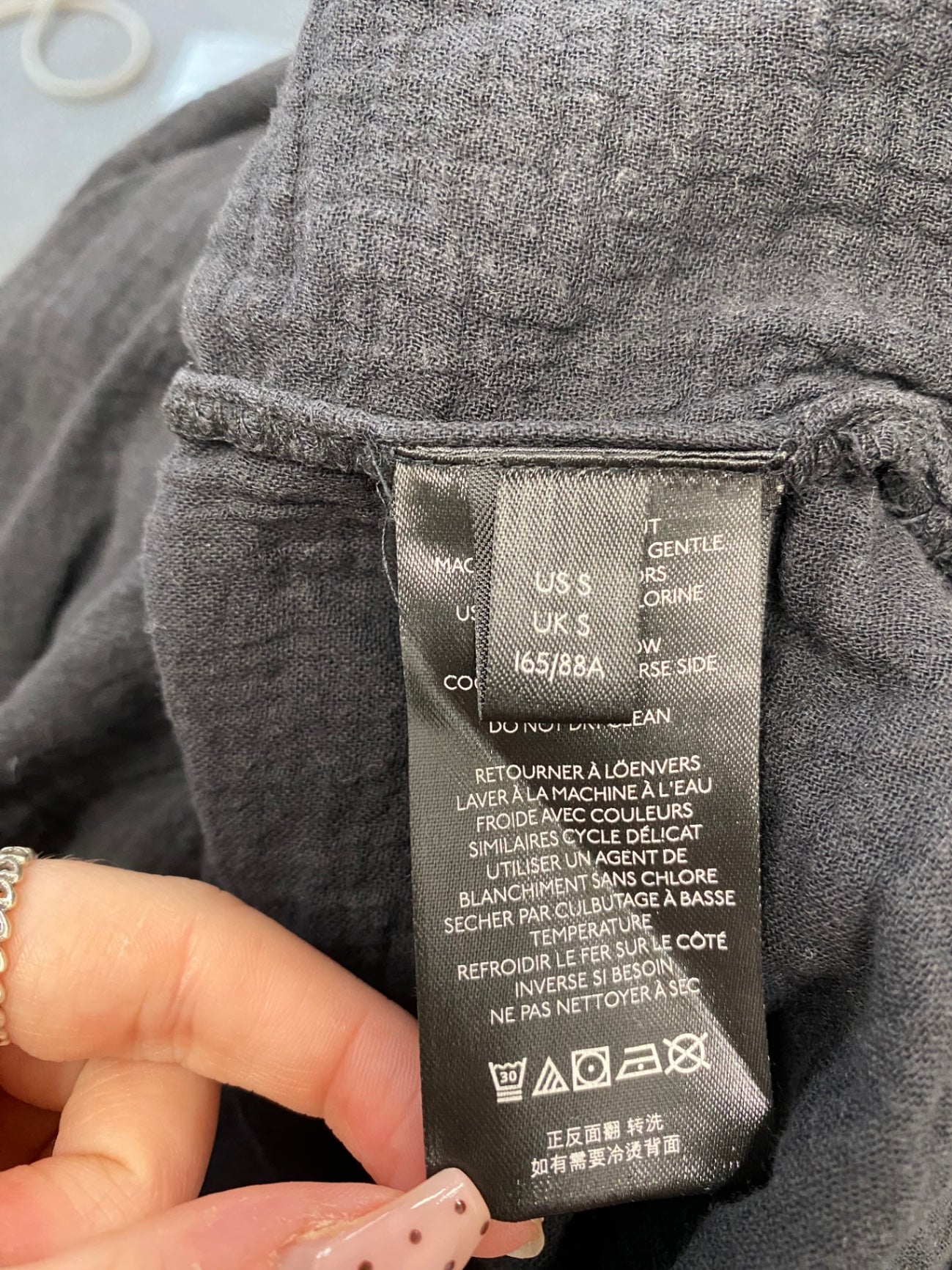 Fabulous Free people Shirt UK S Black distressed frayed SH493