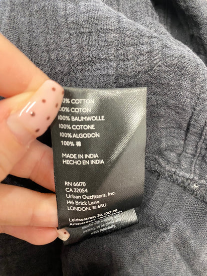 Fabulous Free people Shirt UK S Black distressed frayed SH493