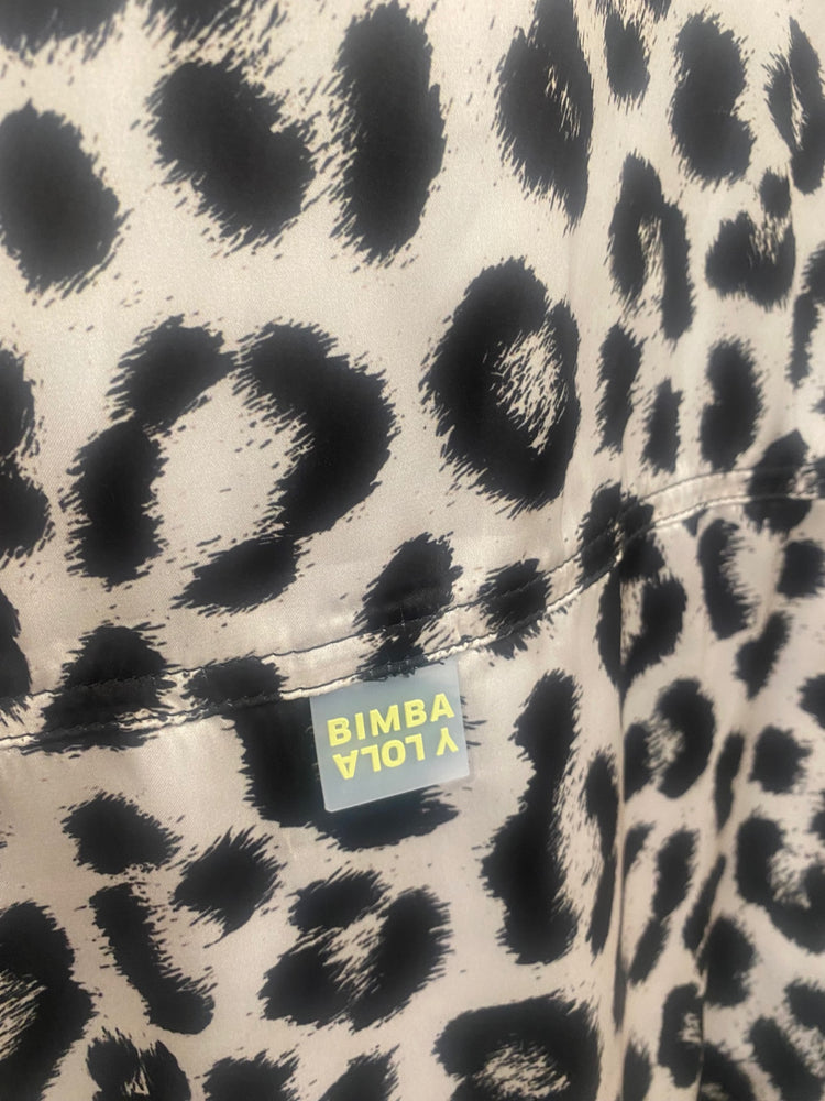 Fabulous BIMBA Y LOLA fun leopard activewear Jacket UKS Beige & black SH493