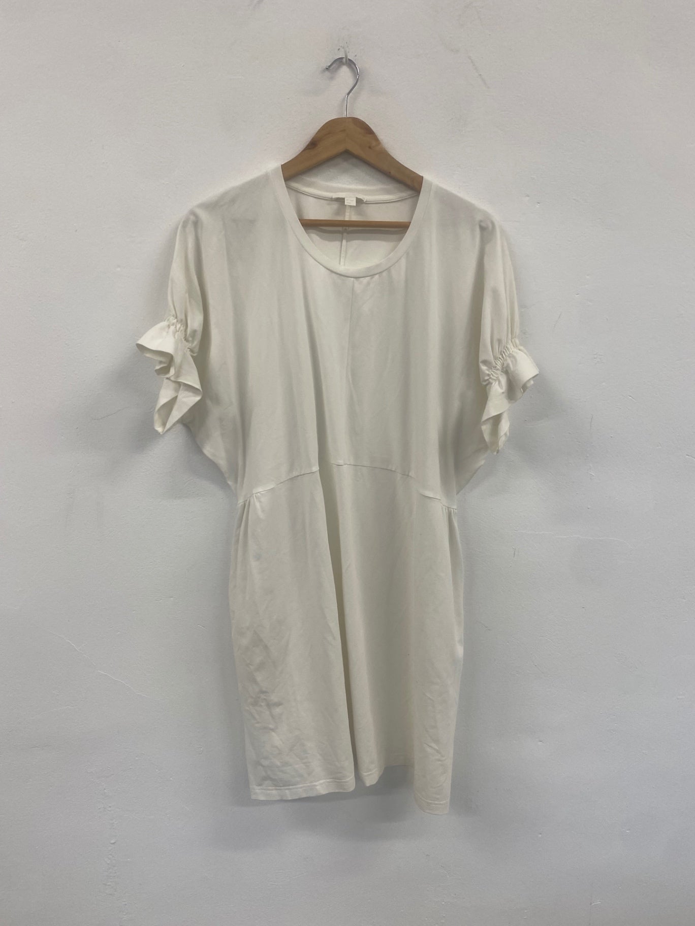 Fabulous Cos cream ruffle sleeve Dress UKS Ivory SH493