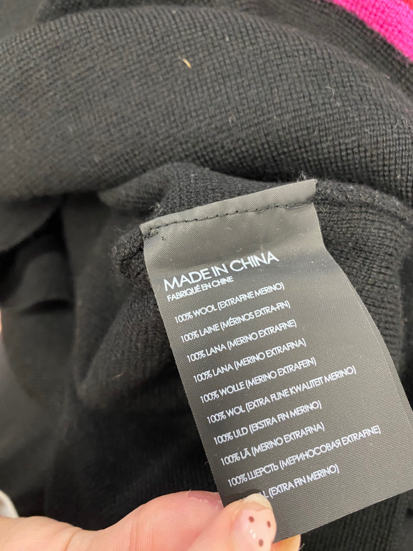 Fabulous Club monaco Sweater UK S Black stripe wool SH493