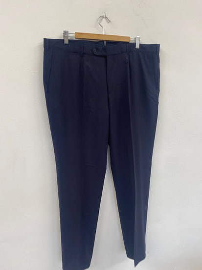 Fabulous Ermenegildo Zegna pure wool tailored Trousers W42” Navy Blue SH493