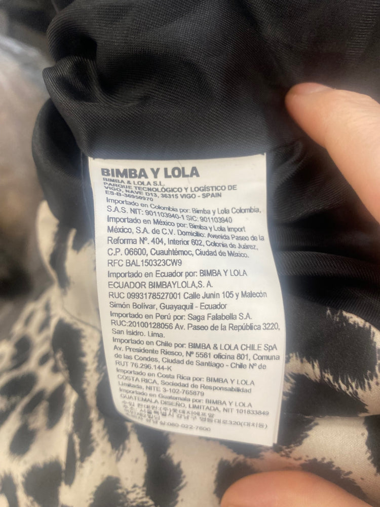 Fabulous BIMBA Y LOLA fun leopard activewear Jacket UKS Beige & black SH493