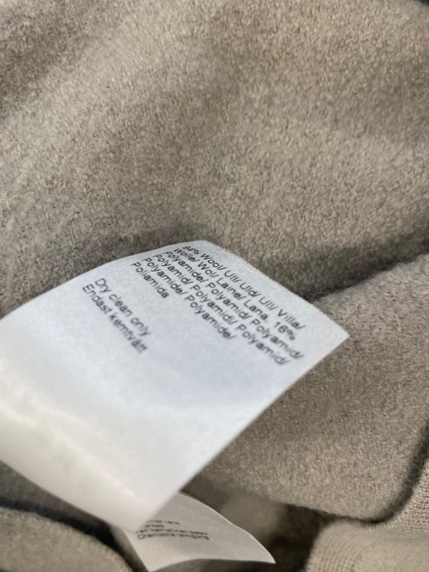 Fabulous Filippa K wool blend drawstring Coatigan Cardigan UK8 Grey SH493