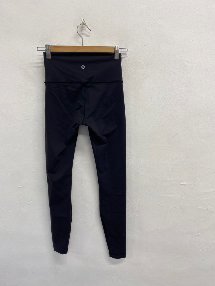 Fabulous Lululemon Leggings UK 8 Black full length active SH493
