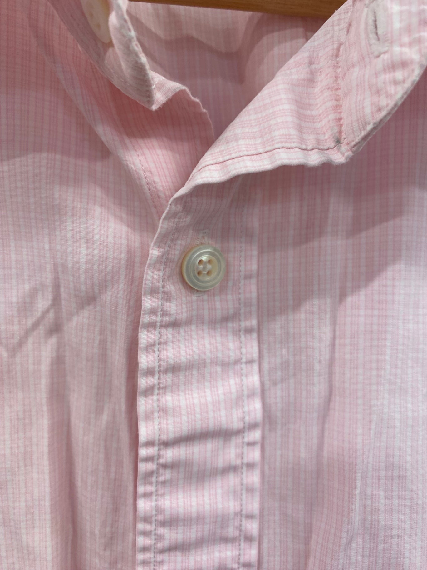 Fabulous Charvet Custom made Pink check Shirt XXL Pink 18” collar SH493