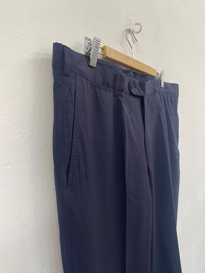 Fabulous Ermenegildo Zegna pure wool tailored Trousers W42” Navy Blue SH493