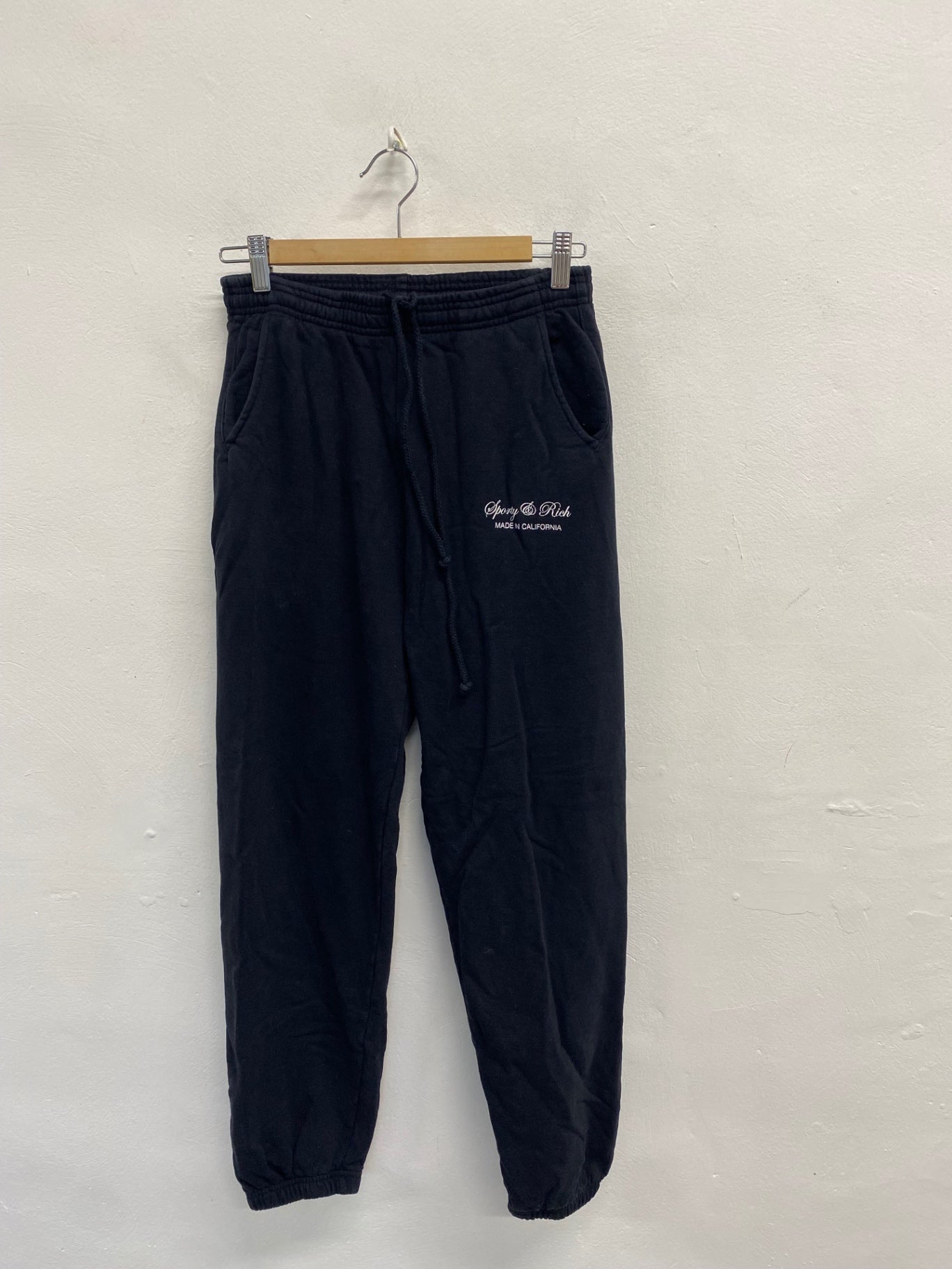 Fabulous Sporty & Rich Joggers UK S Black casual active SH493