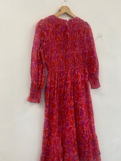 Fabulous Pink City Prints floral Dress UKS Red and Pink Boho chic SH493