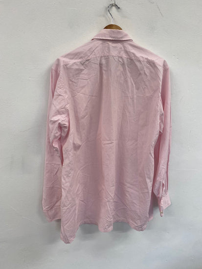 Fabulous Charvet Custom made Pink check Shirt XXL Pink 18” collar SH493