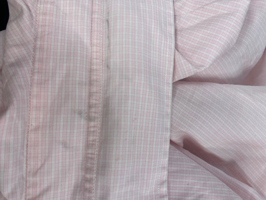 Fabulous Charvet Custom made Pink check Shirt XXL Pink 18” collar SH493